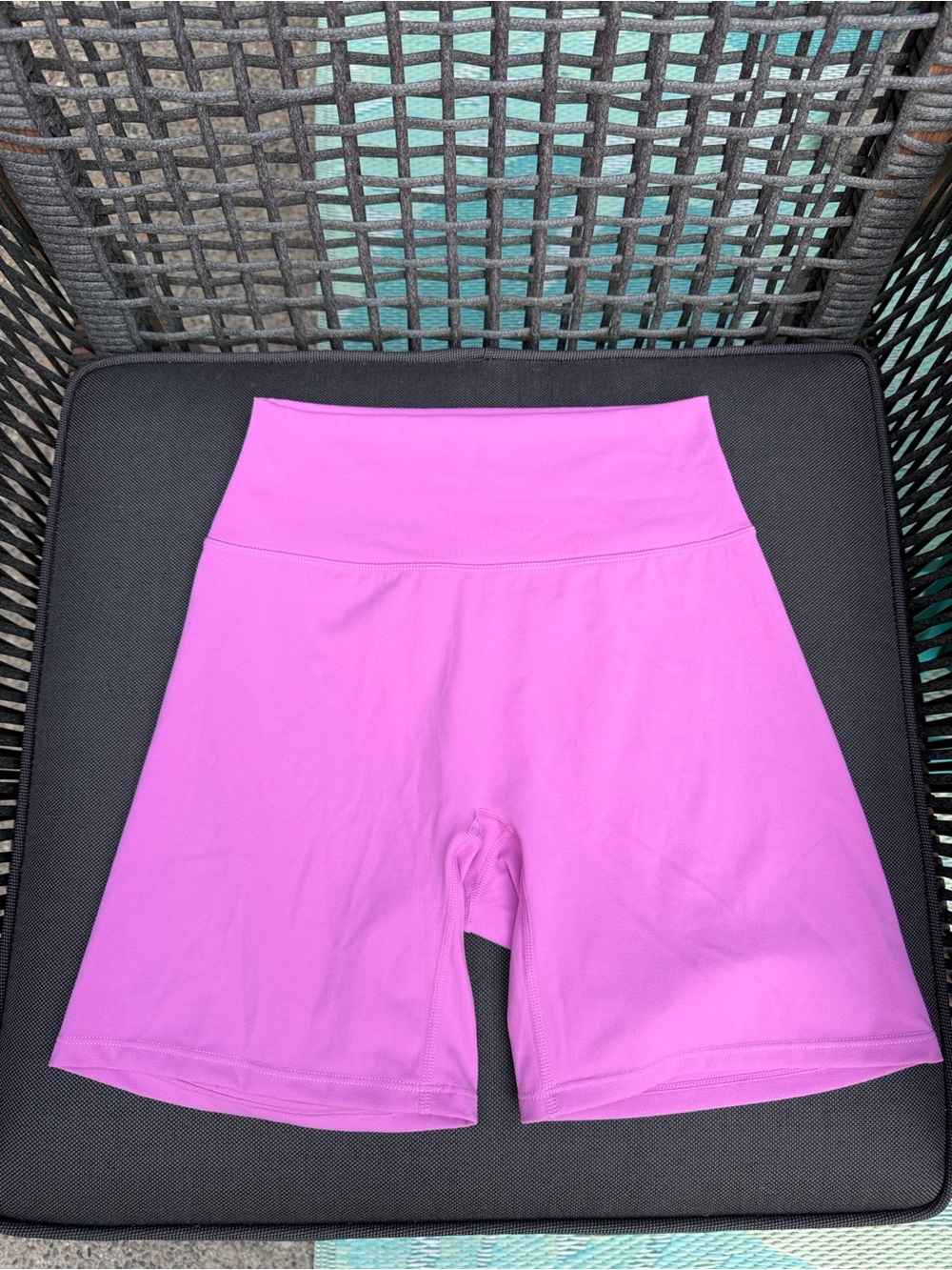 Pink High-Waisted Biker Shorts